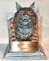 4 inch tall tall Bobcat / Lynx school, club, team mascot statue